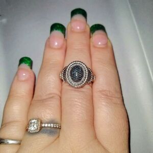 Women's Blue Diamond Ring